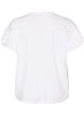 T-Shirt aus Bio-Baumwolle mit R&uuml;schen&auml;rmeln, Wei&szlig;, Packshot image number 1