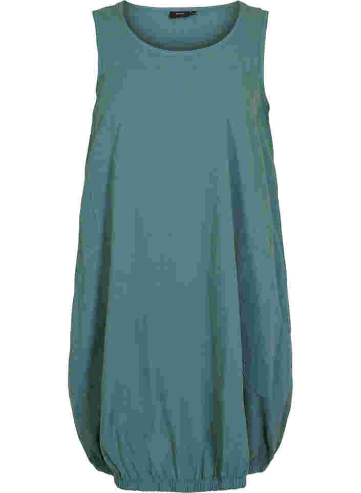 Ärmelloses Kleid aus Baumwolle, Sea Pine, Packshot image number 0