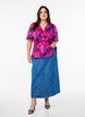 Gebl&uuml;mte Chiffonbluse mit kurzen &Auml;rmeln, Rot, Model image number 1