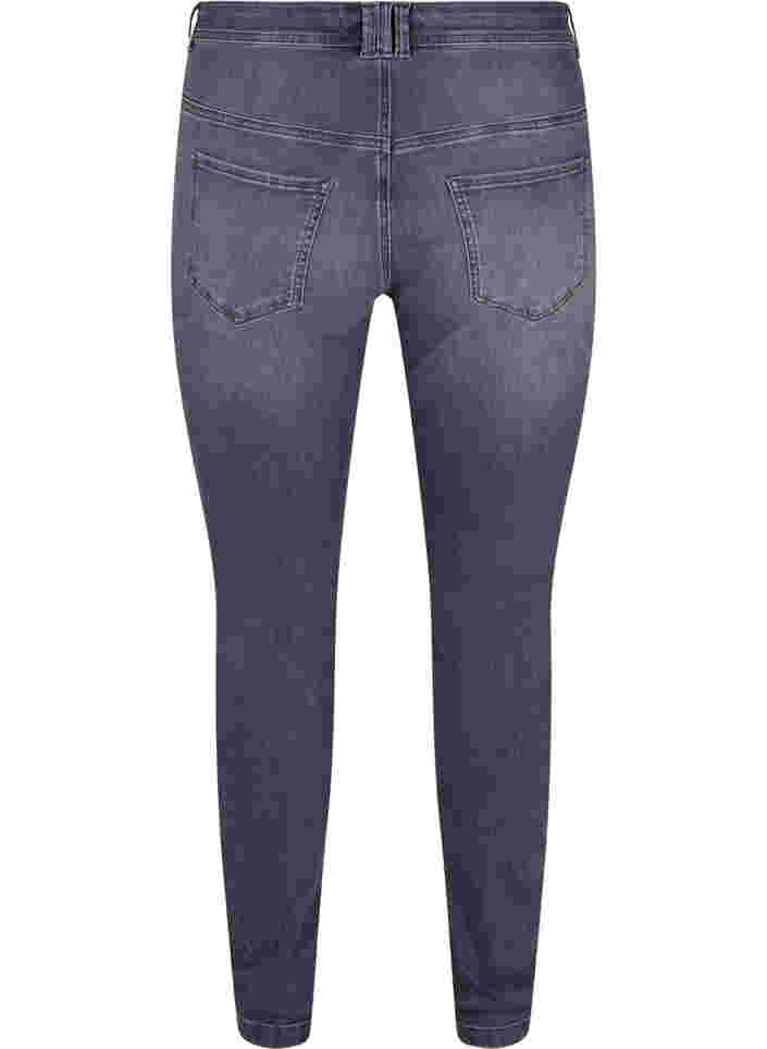 Extra Slim Nille Jeans mit hoher Taille, Grey Denim, Packshot image number 1