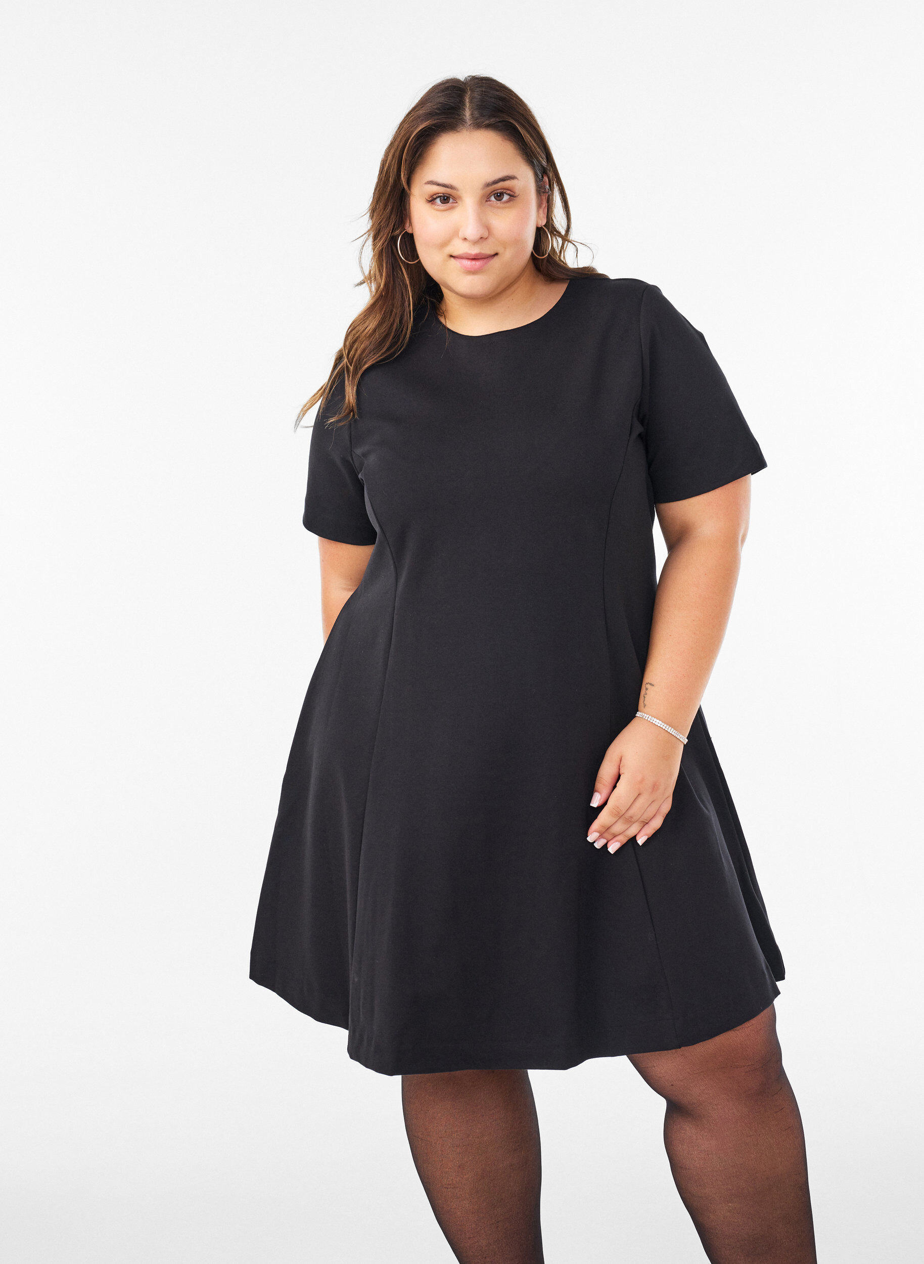 ZizziKurzes A-Linien Kleid aus Jersey, 0199, Model image number 0
