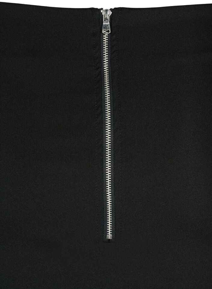 Rock mit Schlitz und Slim Fit, Black, Packshot image number 3