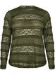 Bluse aus Spitze mit langen &Auml;rmeln, Gr&uuml;n, Packshot image number 0