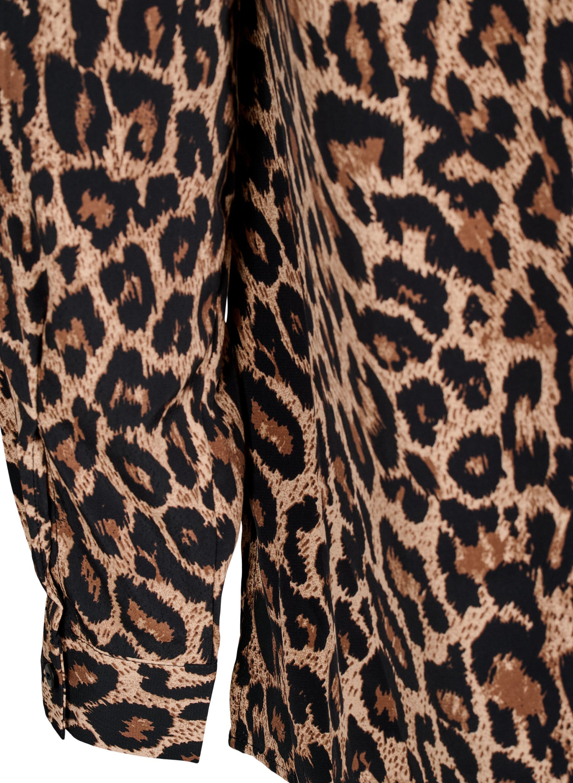 Zizzi Bluse mit Leopardenmuster, Braun, Packshot image number 3