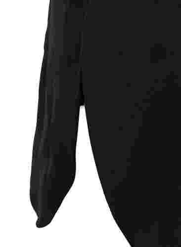 Lange Hemdjacke mit Knopfverschluss, Black, Packshot image number 3