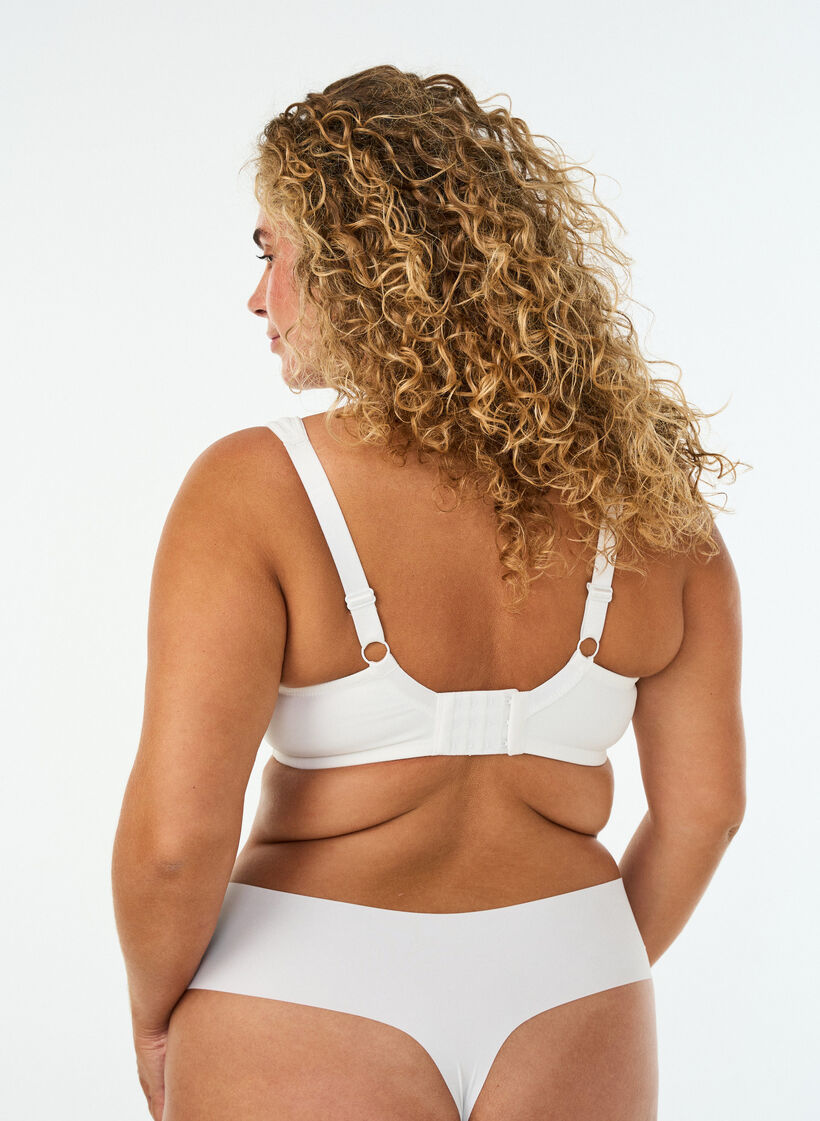 Komfort-BH mit Spitzen-Overlay und vorgeformten Cups, Wei&szlig;, Model image number 1