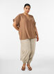 Bluse aus Viskose mit Kn&ouml;pfen und Struktur, Braun, Model image number 1