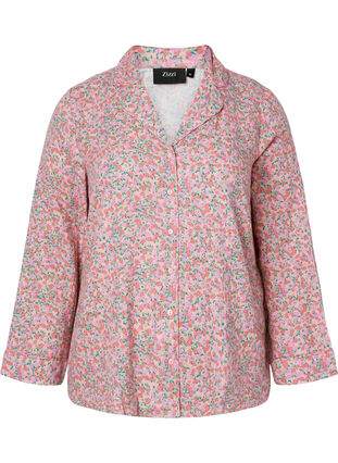 Nachthemd aus Baumwolle mit Blumenmuster, Powder Pink, Packshot image number 0