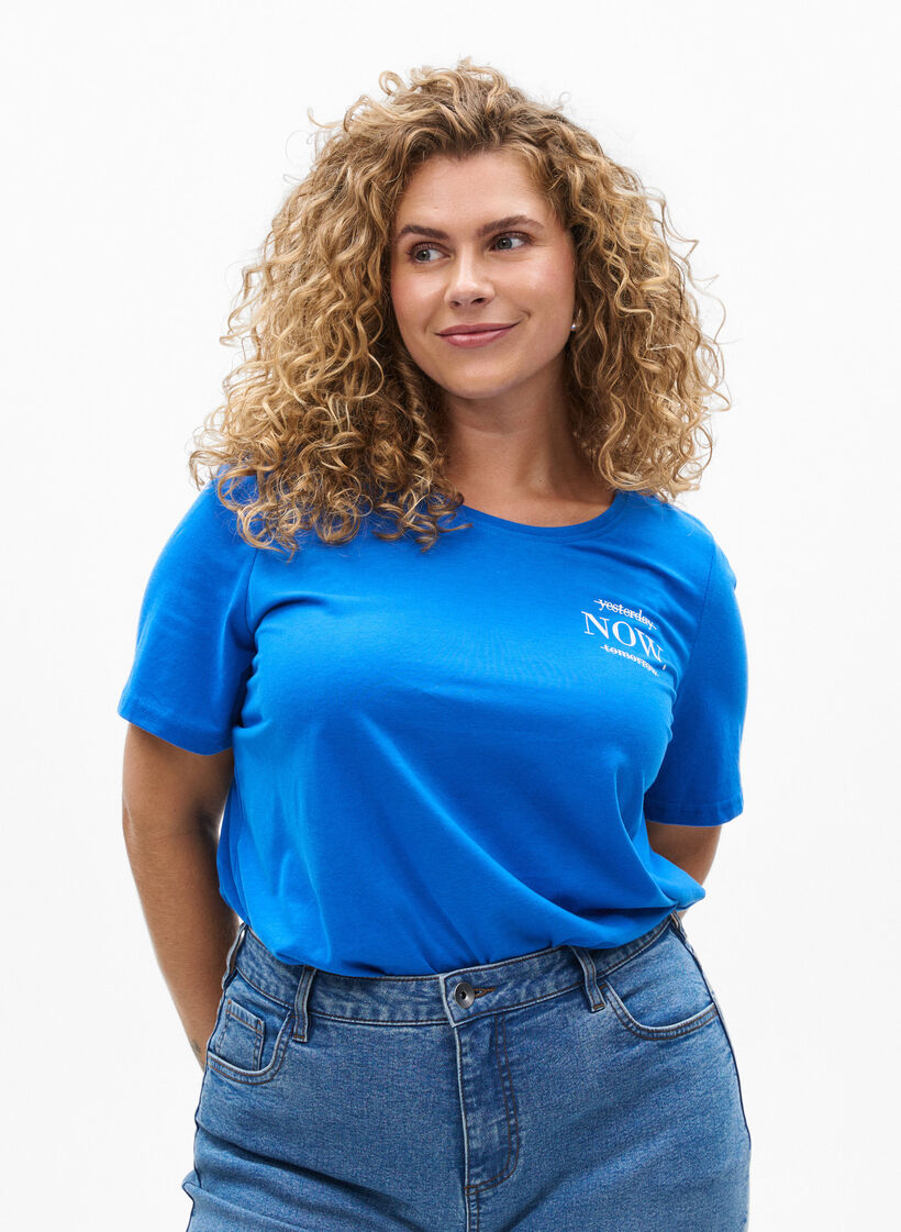 FLASH - T-Shirt mit Print, Blau, Model image number 0