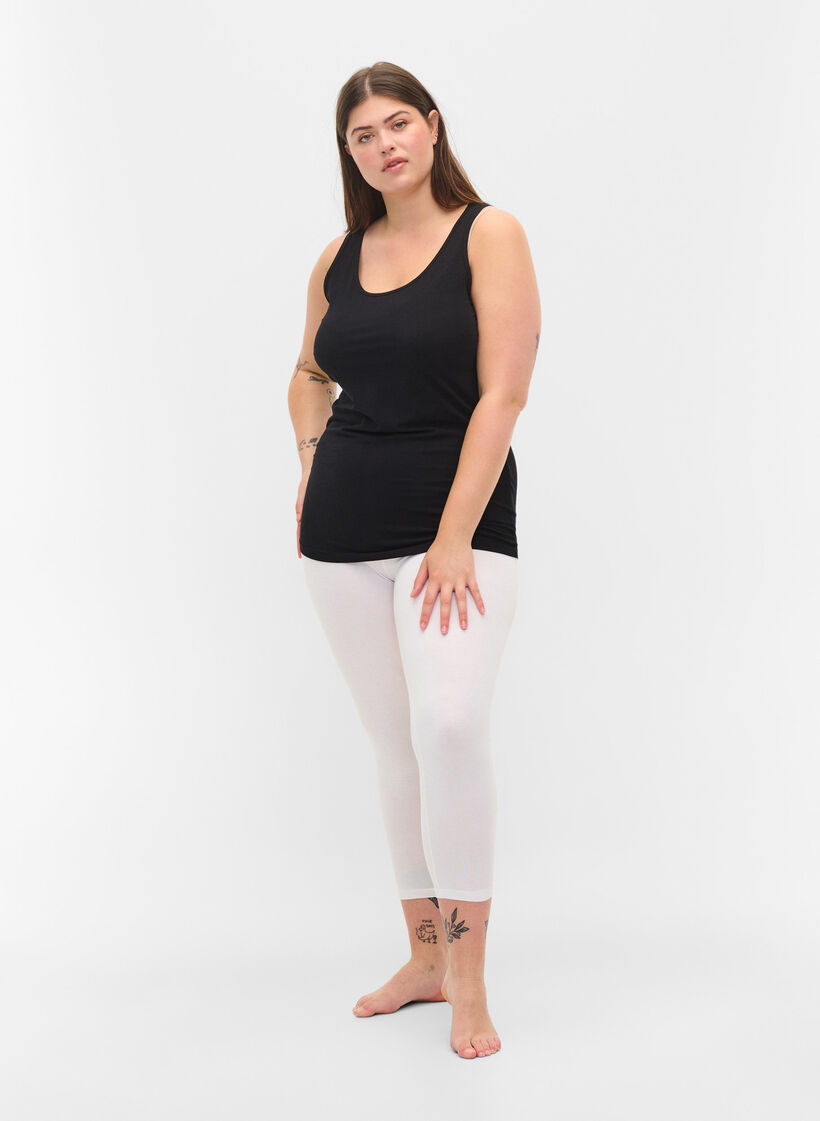 Basic 3/4-Leggings , Bright White, Model image number 0