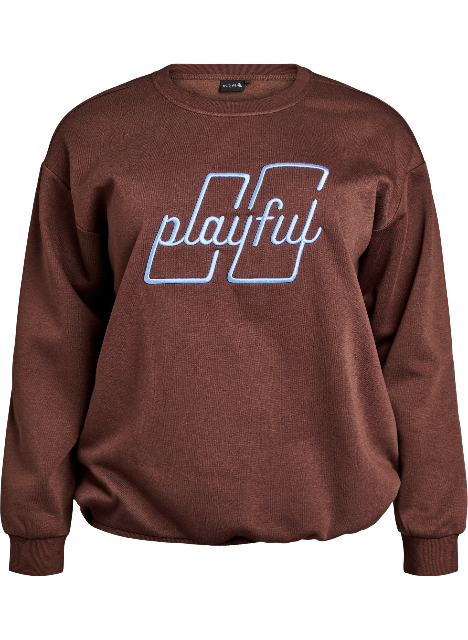 Sweatshirt mit gesticktem Text