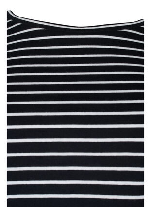 2er-Pack basic T-Shirts aus Baumwolle, Black/Black Stripe, Packshot image number 3