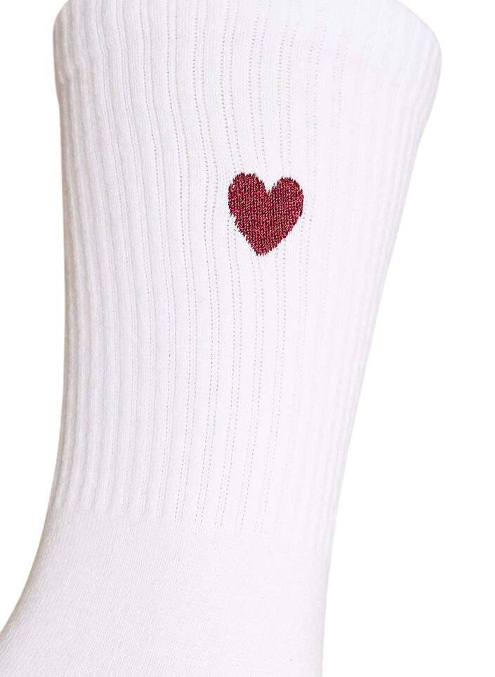 Socken aus Baumwolle mit Muster, Wei&szlig;, Packshot image number 2