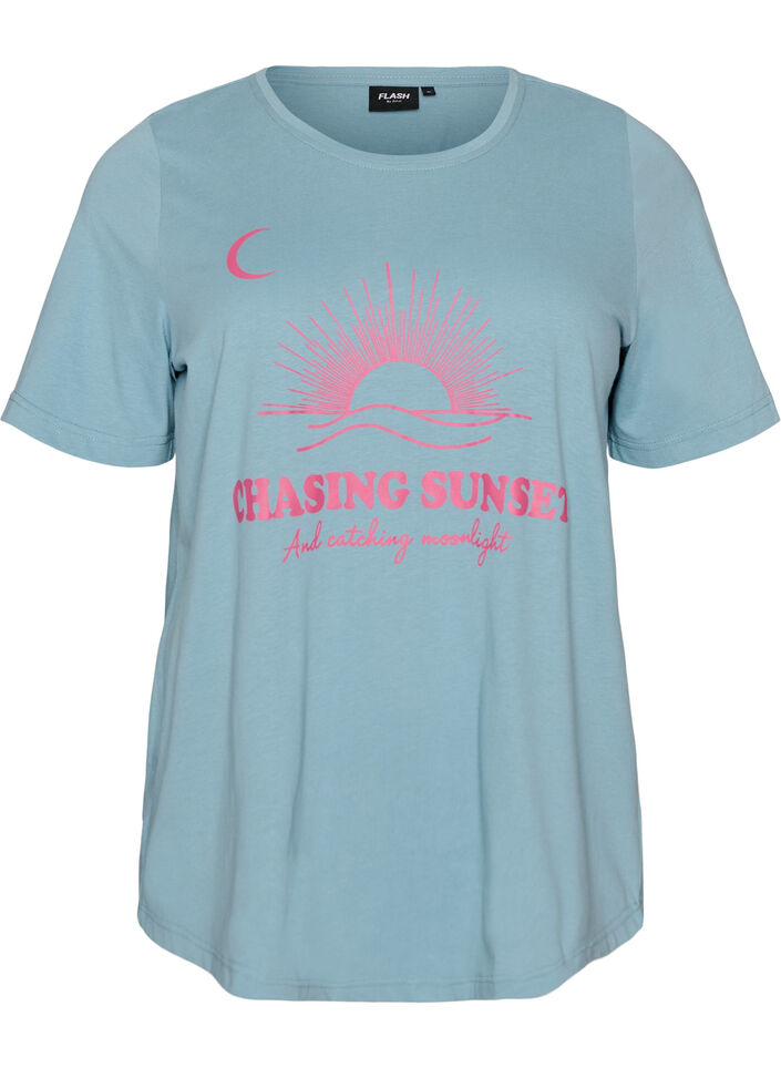 T-Shirt mit Print, Blau, Packshot image number 0