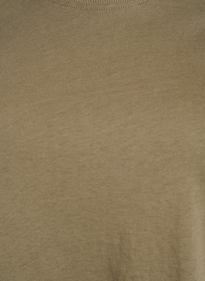 Basic-T-Shirt aus Baumwolle mit Rundhalsausschnitt, Gr&uuml;n, Packshot image number 2