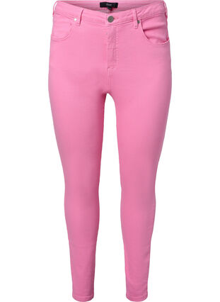 Super Slim Fit Amy Jeans mit hoher Taille, Rosebloom, Packshot image number 0