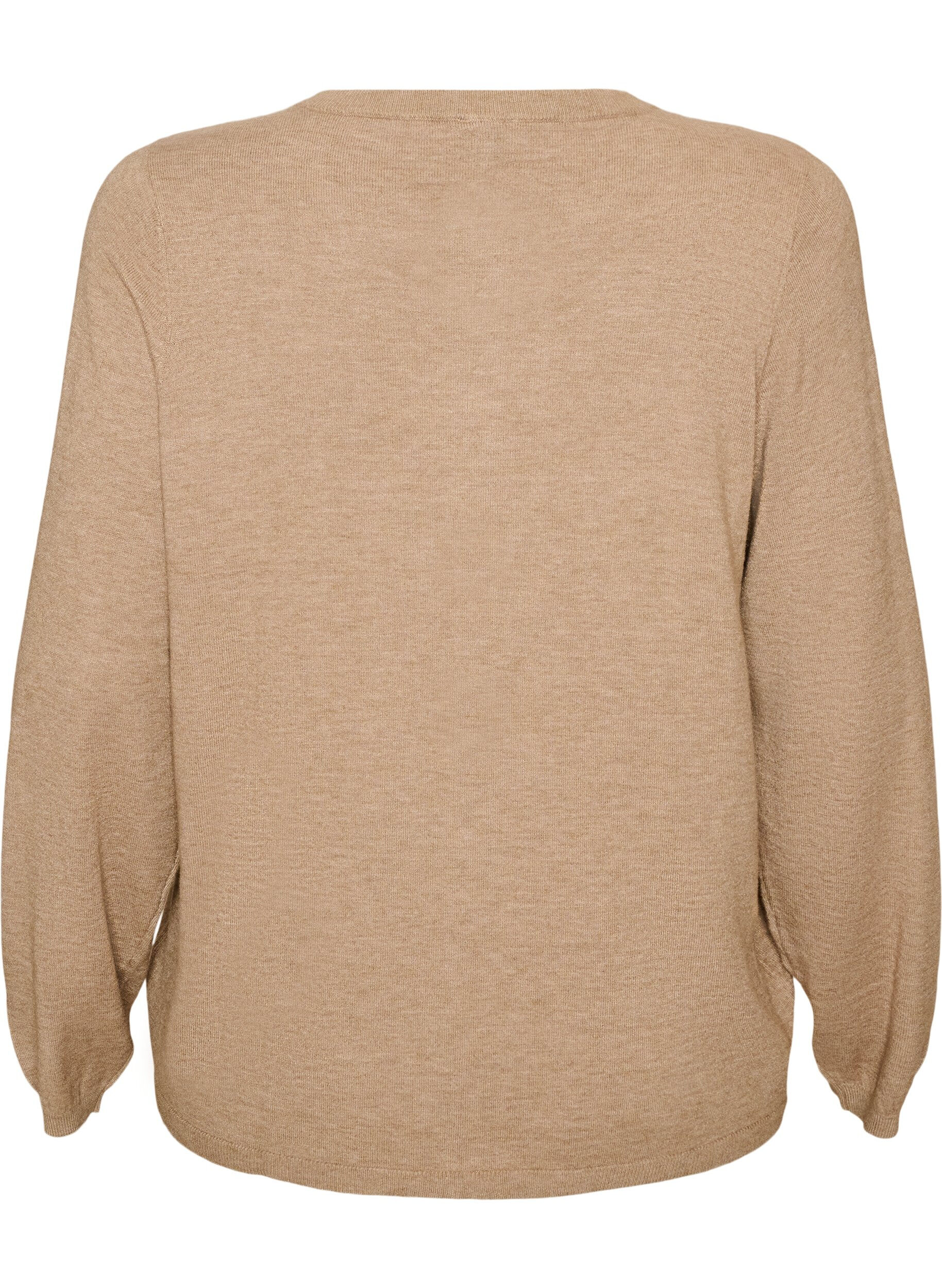 ZizziCardigan mit runden Kn&ouml;pfen, Beige, Packshot image number 1