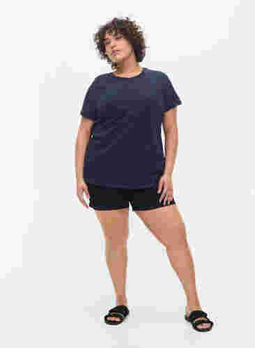 2er Pack kurzarm T-Shirts aus Baumwolle, Navy B/Reseda, Model image number 2