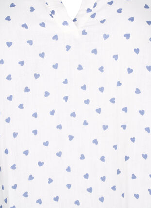 Baumwollkleid mit Herzprint, Bright White Heart, Packshot image number 2