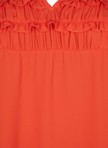 Langes Ärmel Kleid mit Rüschen , Orange.com, Packshot image number 2