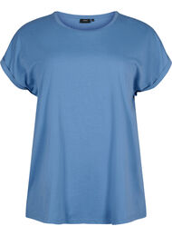 Kurzärmeliges T-Shirt aus einer Baumwollmischung, Moonlight Blue, Packshot