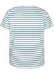 Baumwoll-T-Shirt mit Streifen und V-Ausschnitt, B.White/SeaP.Stripes, Packshot image number 1