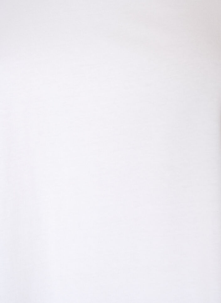 T-shirt aus Baumwolle mit H&auml;keldetail, Wei&szlig;, Packshot image number 2