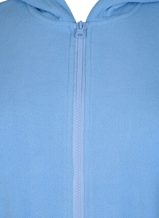 Bademantel mit Reißverschluss und Kapuze, Della Robbia Blue, Packshot image number 2
