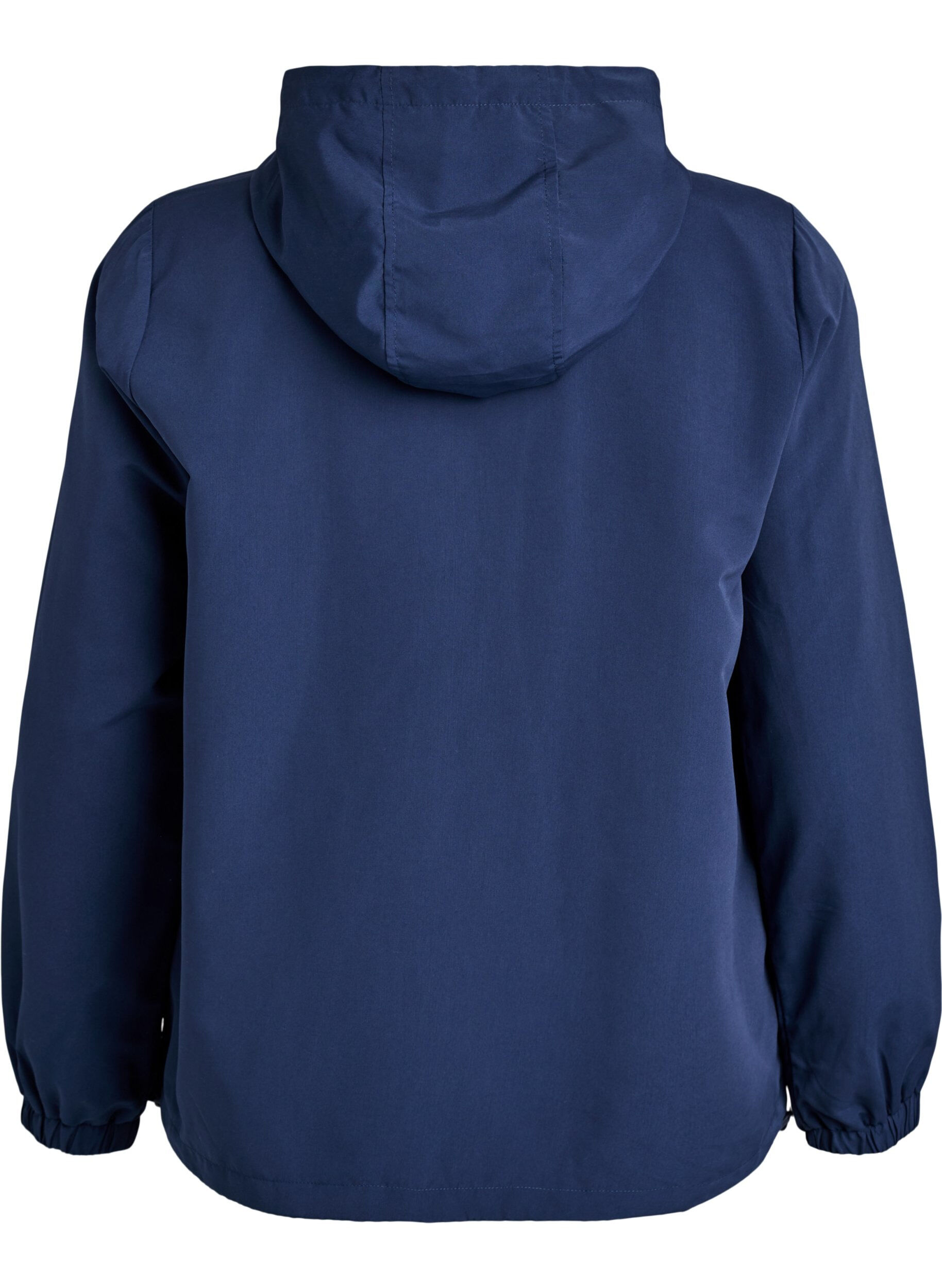 Zizzi Leichte Jacke mit Kapuze und Rei&szlig;verschluss, Blau, Packshot image number 1
