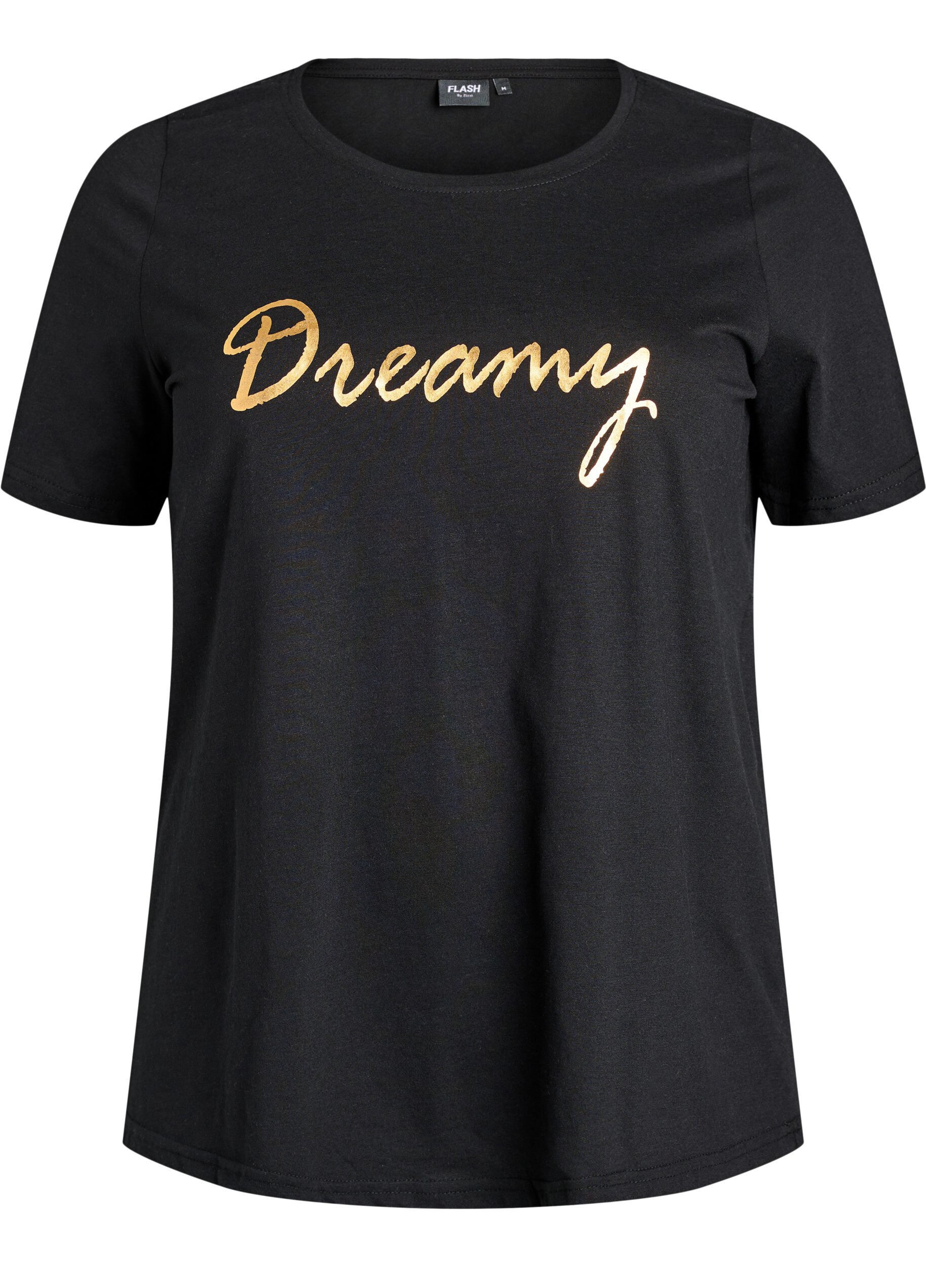 Zizzi T-Shirt mit Print, Schwarz, Packshot image number 0