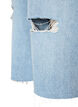 Cropped Jeans mit abgenutzter Optik und offenen Kanten, Blau, Packshot image number 3