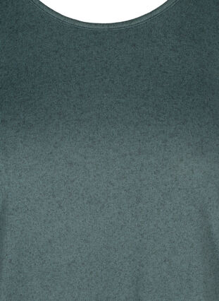Melierte Bluse mit Rundhalsausschnitt, Balsam Green Mel, Packshot image number 2