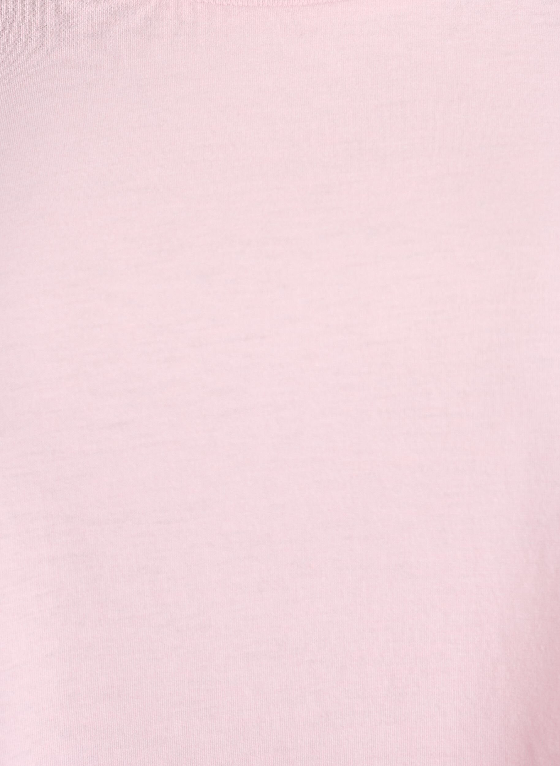 Zizzi Kurz&auml;rmeliges T-Shirt aus einer Baumwollmischung, Pink, Packshot image number 2