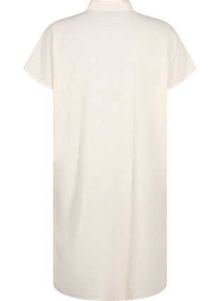Langes Hemd aus Baumwollmischung mit Leinen, Sandshell, Packshot image number 1