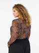 Netzbluse mit Leopardenmuster, Braun, Model image number 2