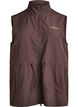 &Auml;rmellose Weste mit Gummizug in der Taille, Braun, Packshot image number 0