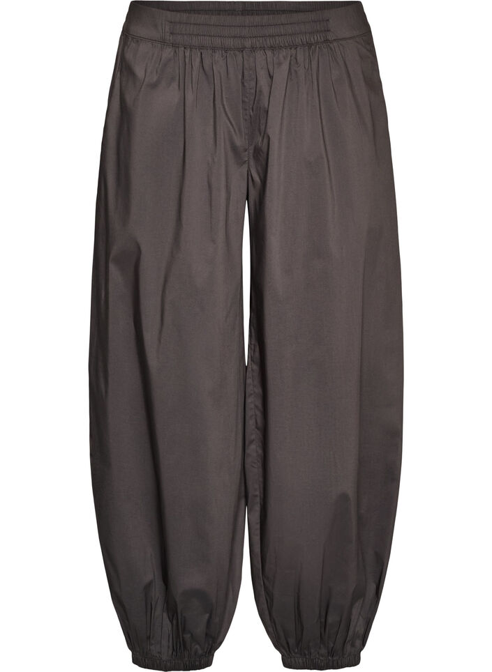 Ballonhose mit Taschen und elastischem Bund, Grau, Packshot image number 0