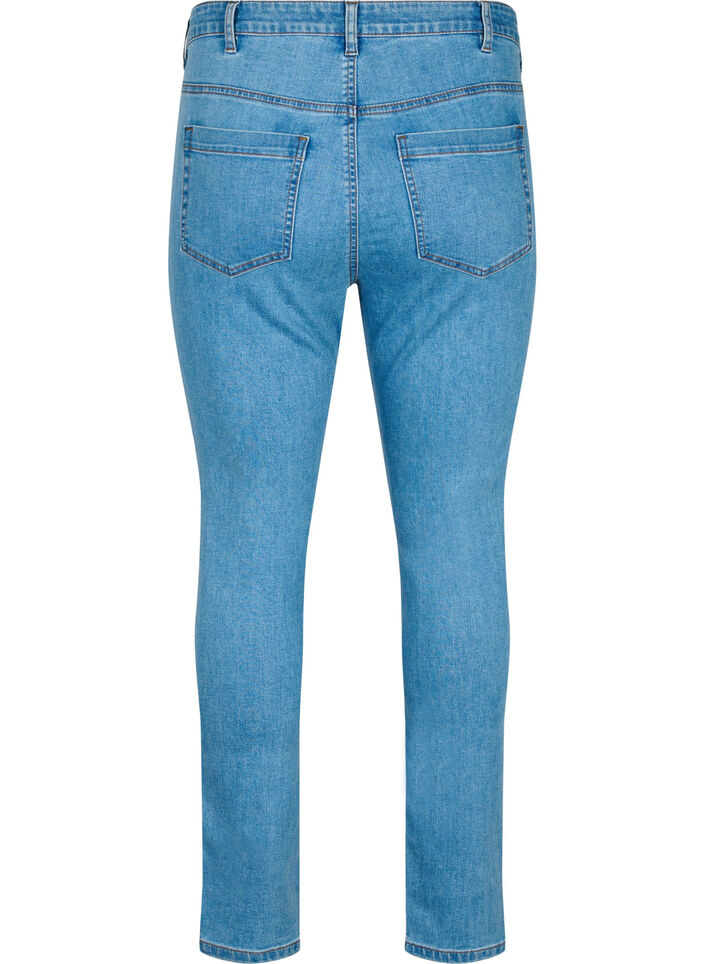 Amy Jeans mit hoher Taille und extra schlanker Passform, Blau, Packshot image number 1
