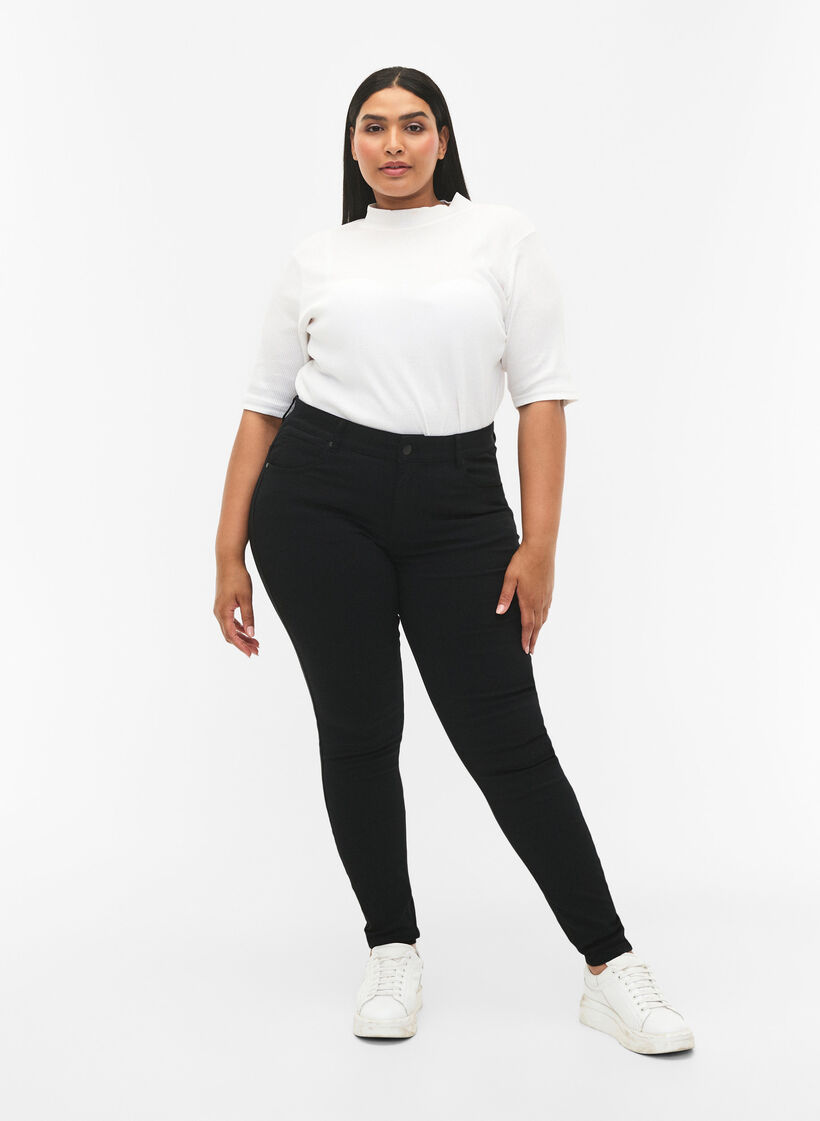 Slim Fit Hose mit Hosentaschen, Schwarz, Model image number 0