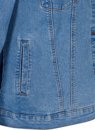 FLASH - Denim-Jacke aus elastischer Baumwollmischung, Blue Denim, Packshot image number 3