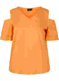 Kurzärmelige Bluse aus Viskose, Orange Peel, Packshot