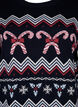 Strickkleid mit Weihnachtsmotiv und langen Ärmeln, Navy Blazer Comb, Packshot image number 2