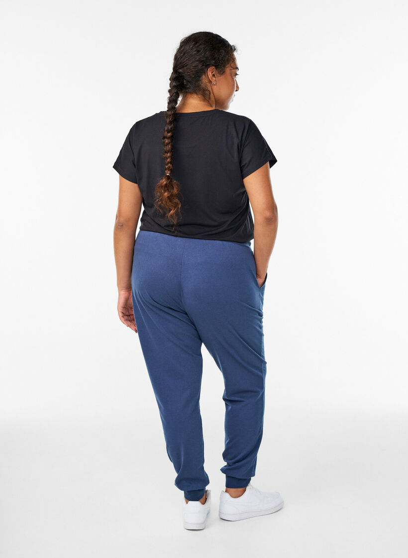 Lockere Trainingshose mit Taschen, Blau, Model image number 1