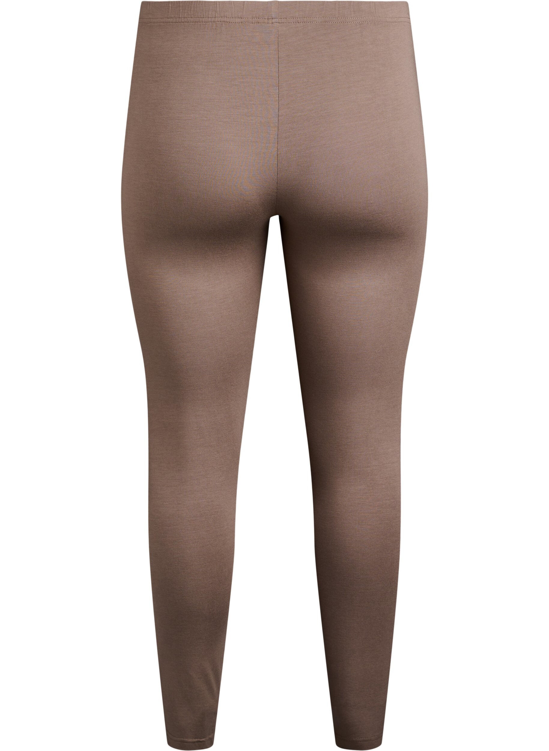 Zizzi Basic Leggings aus Viskose, Braun, Packshot image number 1