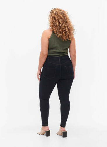 Super Slim Amy Jeans mit hoher Taille, Tobacco Un, Model image number 1
