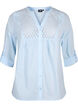 FLASH - Shirt mit Häkeldetail, Cashmere Blue, Packshot image number 0