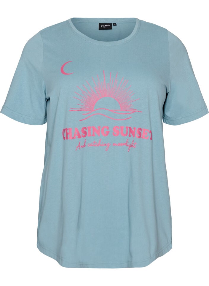 T-Shirt mit Print, Blau, Packshot image number 0
