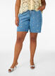 Shorts aus Denim mit bestickten Blumen, Blau, Model image number 3
