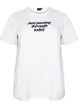 T-Shirt aus Baumwolle mit Textprint, Wei&szlig;, Packshot image number 0