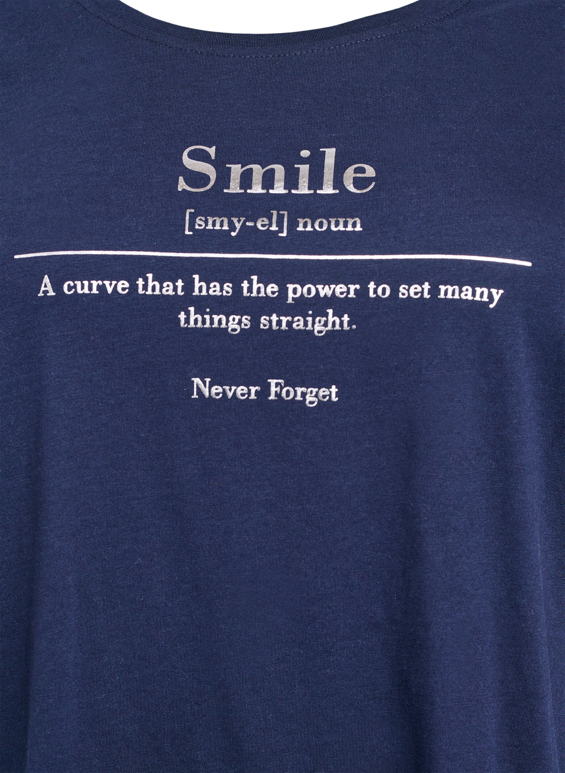 Zizzi FLASH - T-Shirt mit Print, Blau, Packshot image number 2